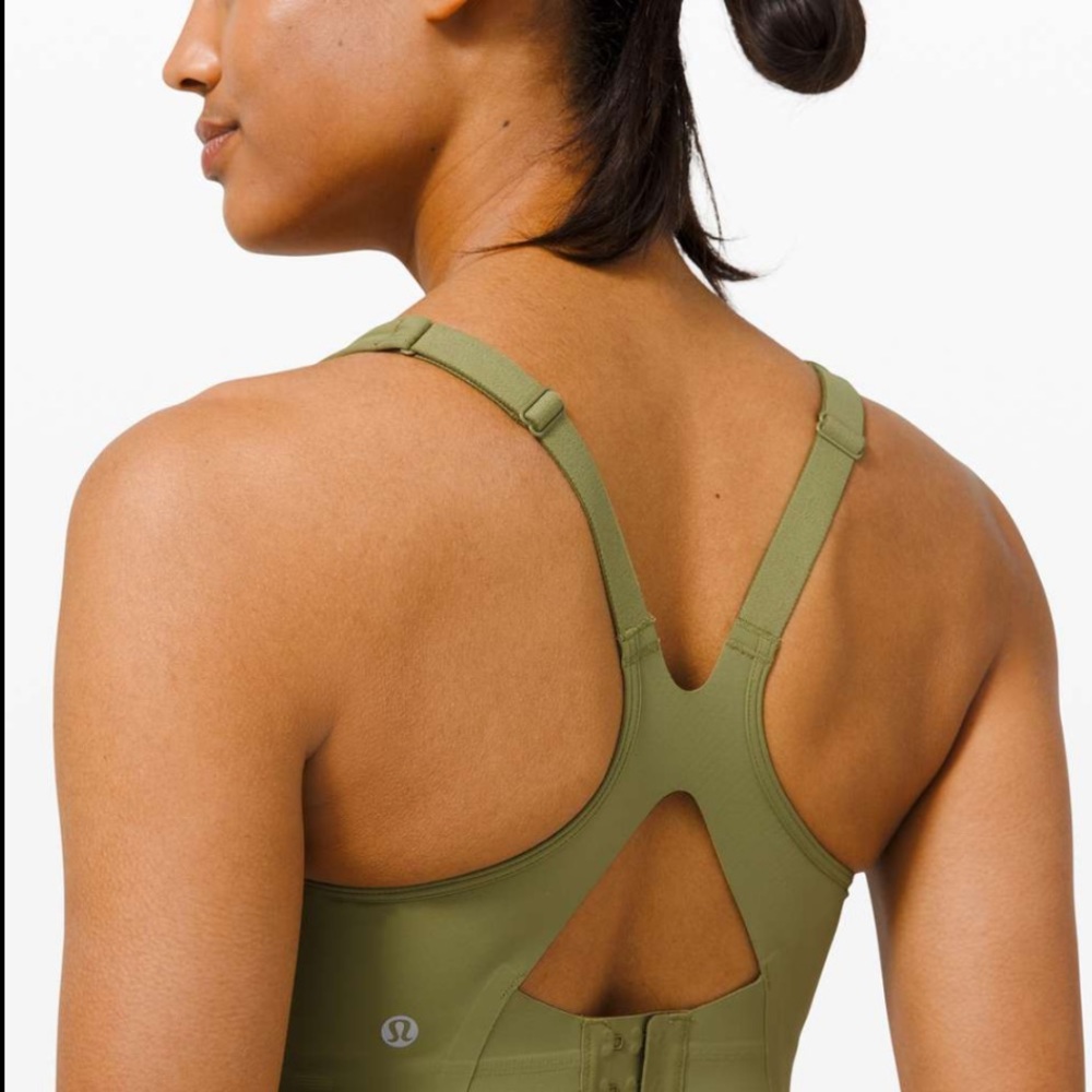 Lululemon All Powered Up Bra - Bronze Green